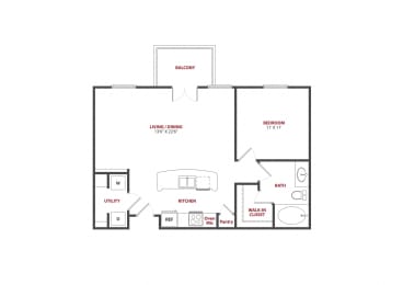 1 bed, 1 bath, 794 sqft, $1,495