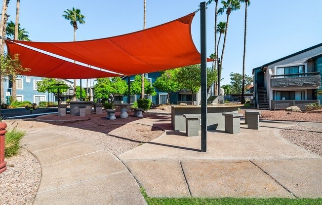 Covered outdoor community space