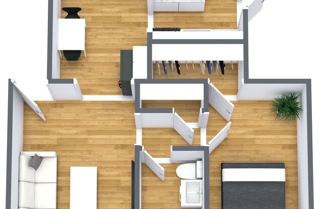 1 bed, 1 bath, 540 sqft, $1,435, Unit 1720-3G