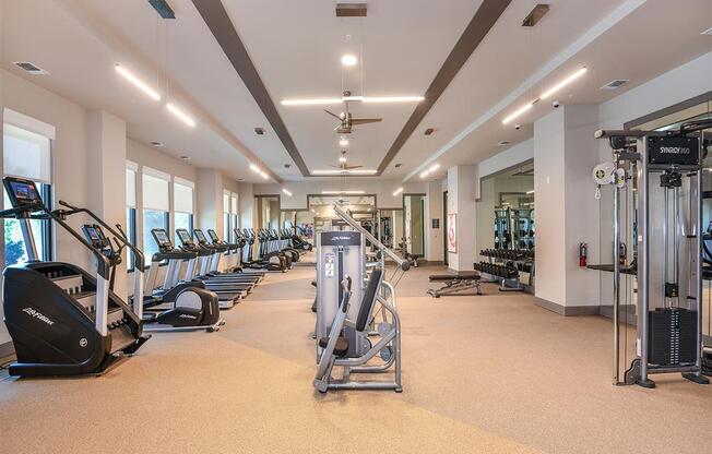 Professional Fitness Center at The Exchange Luxury Apartments in St. Petersburg, FL