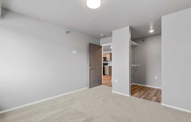 bedroom with walk in closet