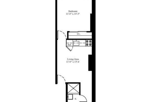 1 bed, 1 bath, $2,695, Unit 13