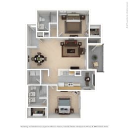 2 beds, 2 baths, 1,170 sqft, $1,694