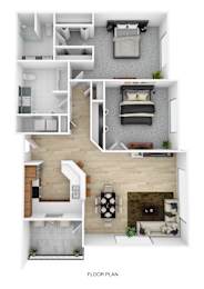 2 beds, 2 baths, 997 sqft, $1,884