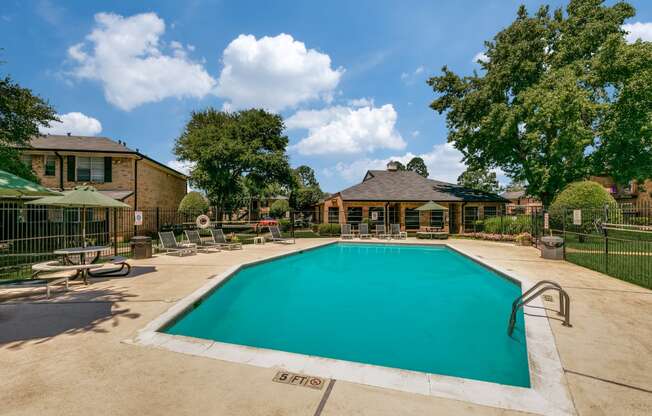 the swimming pool at our apartments