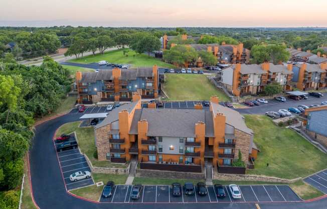 an aerial view of Of Vine apartment in Arlington, TX