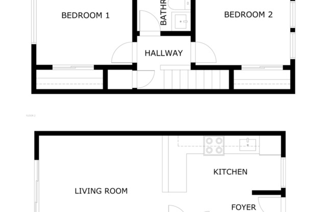 2 beds, 1 bath, 860 sqft, $1,295, Unit 26