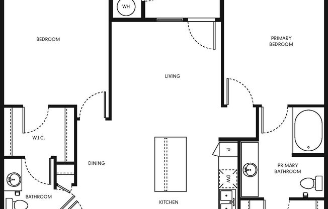 2 beds, 2 baths, 1,033 sqft, $1,749, Unit 144