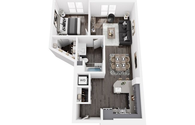 1 bed, 1 bath, 750 sqft, $2,476