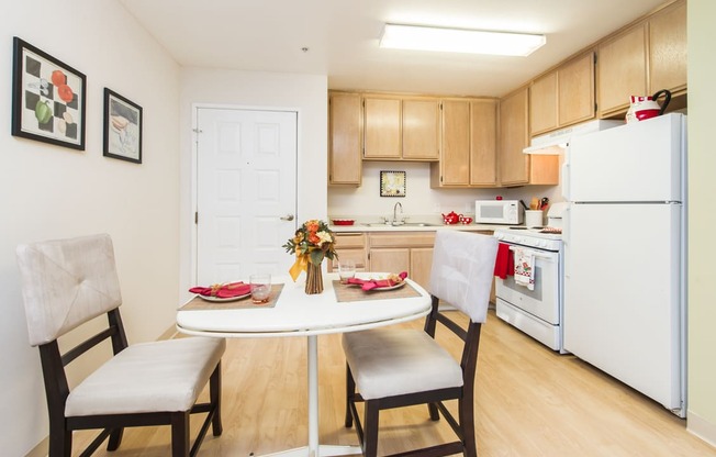 Kitchen at Valley View Senior Villas in Garden Grove, CA.