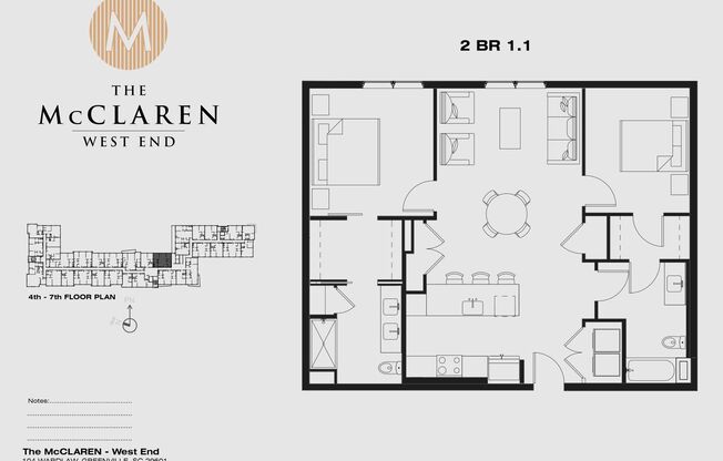 2 beds, 2 baths, 1,131 sqft, $2,771, Unit 728