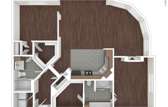 2 beds, 2 baths, 1,407 sqft, $1,765