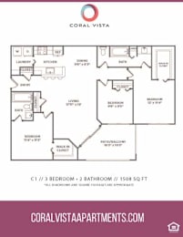 3 beds, 2 baths, 1,508 sqft, $2,865