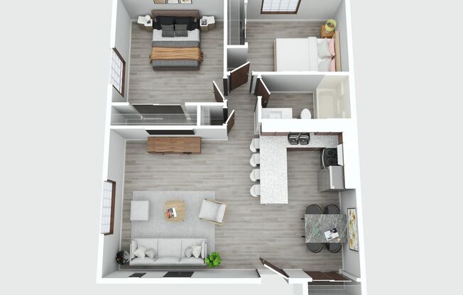 2 beds, 1 bath, 850 sqft, $1,099, Unit A101