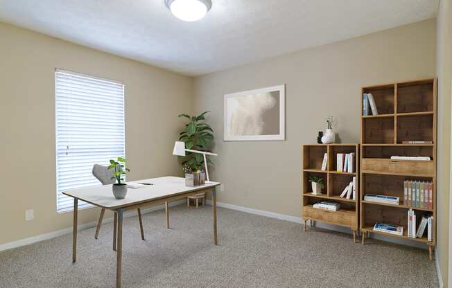 Spacious bedroom with ample natural light in a pet-friendly apartment at Stratford Ridge Apartments in Marietta, GA.