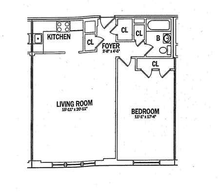 1 bed, 1 bath, 788 sqft, $2,150, Unit 4H