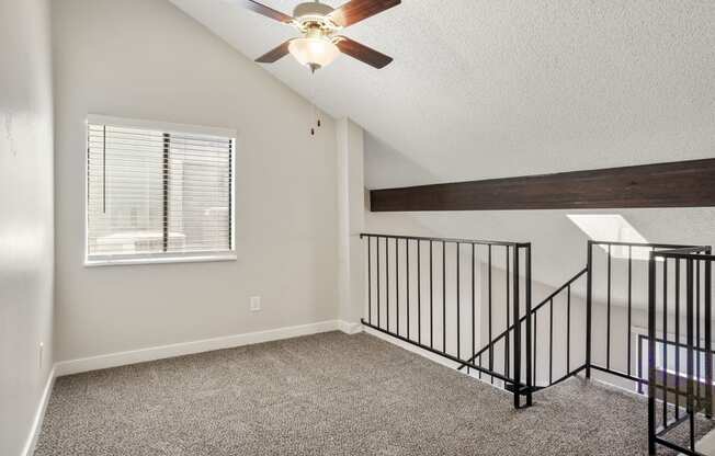 An upstairs loft at Hilltop View Apartments