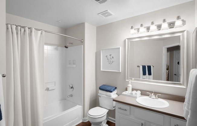 Well-lit bathrooms - Arrowhead Landing Apartments