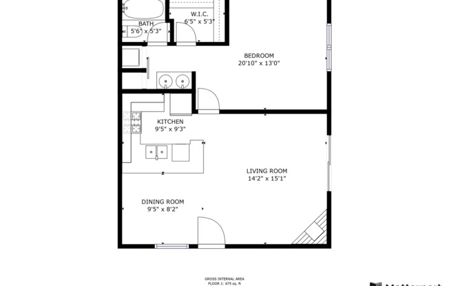 1 bed, 1 bath, $2,500