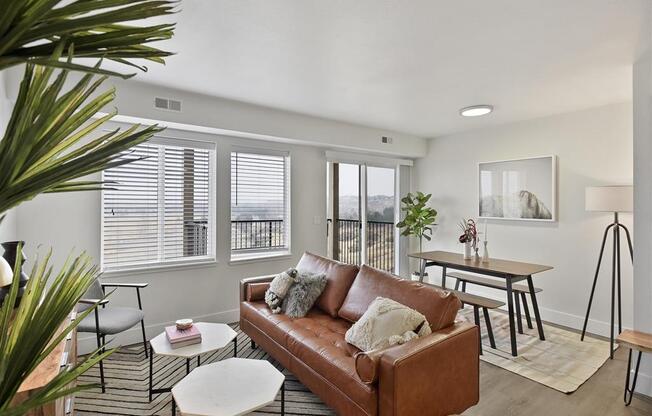 Living Room With Expansive Window at Columbia Village, Boise, Idaho