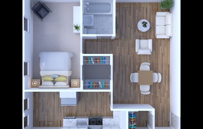 1 bed, 1 bath, 606 sqft, $1,250