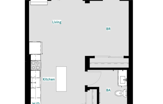 Studio, 1 bath, 388 sqft, $1,199, Unit 311