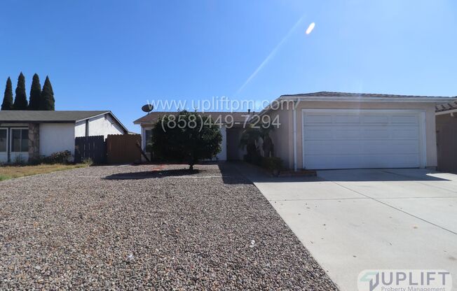 4 Bedroom 2 Bath Home in the Heart of Mira Mesa. More Photos Coming Soon!