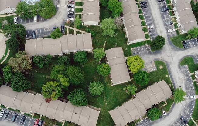 apartment community with trees