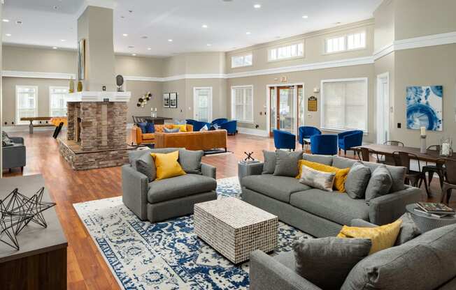 Social Lounge at Abberly Place at White Oak Crossing Apartments, HHHunt Corporation, North Carolina, 27529