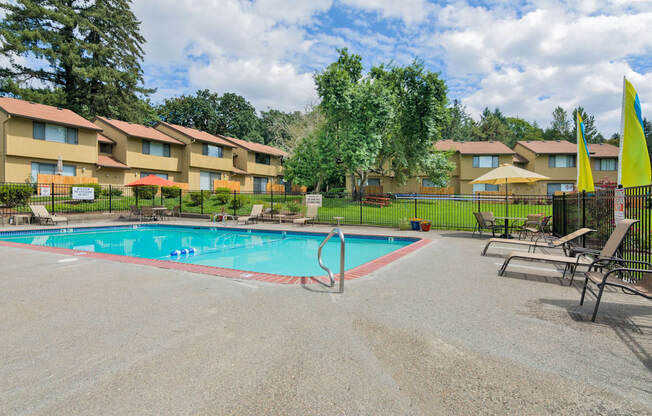 the swimming pool at our apartments