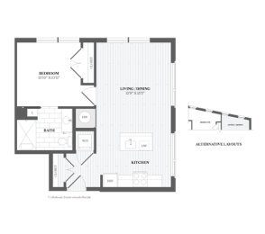 1 bed, 1 bath, 694 sqft, $2,420