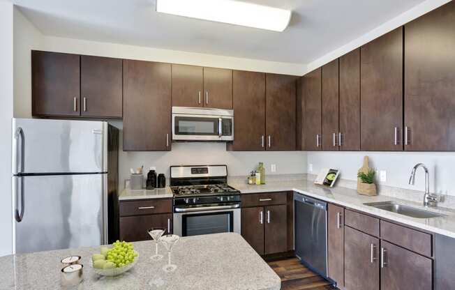 kitchen with stainless steel appliances