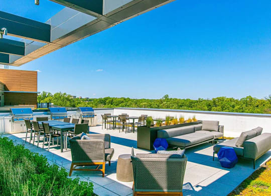 Rooftop Terrace Seating at Centro Arlington, Virginia