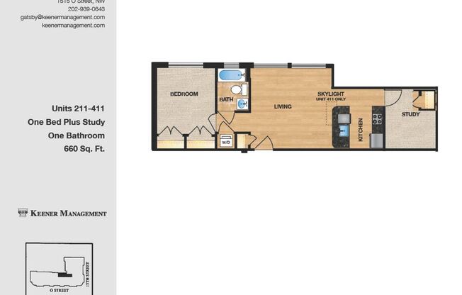 2 beds, 1 bath, 660 sqft, $2,995, Unit 411