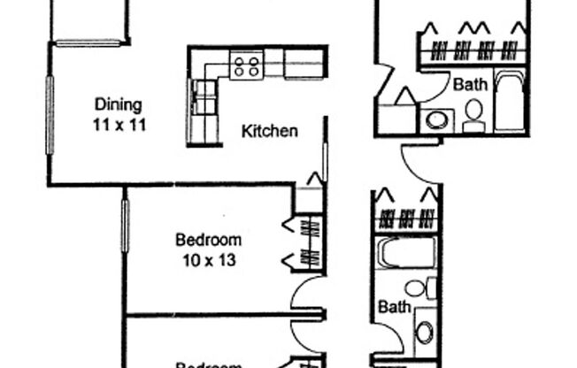 3 beds, 2 baths, 1,360 sqft, $1,950, Unit 359-C