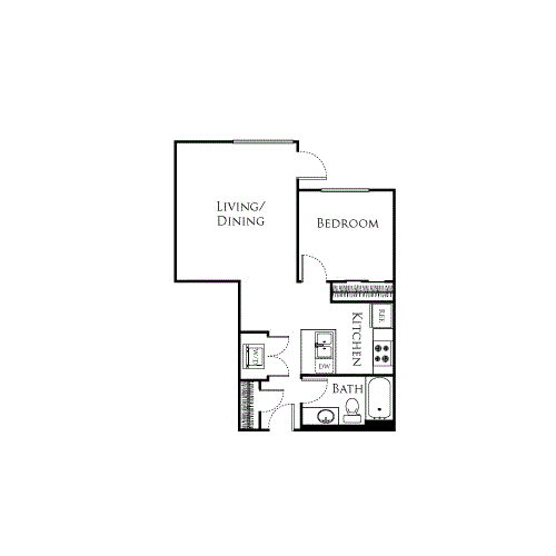 1 bed, 1 bath, 612 sqft, $1,775, Unit 304
