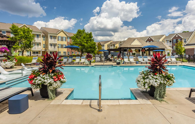 the swimming pool at our apartments