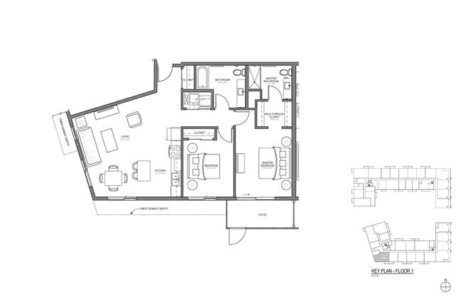 2 beds, 2 baths, 1,142 sqft, $1,905, Unit 105-B