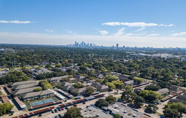 aerial view of our complex