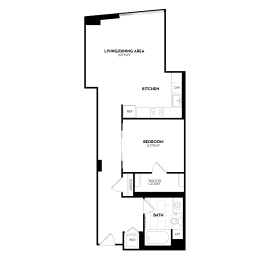 1 bed, 1 bath, 829 sqft, $3,086