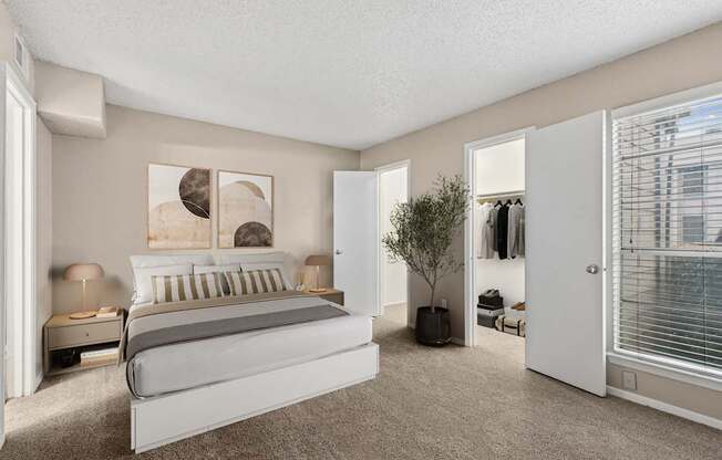 Virtually staged b2 bedroom at Noel on the Parkway in Dallas, TX