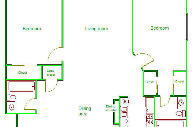 2 beds, 2 baths, 960 sqft, $2,850, Unit 102