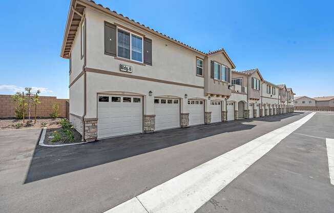 Ample Parking Area And Detached Garages Available at LEVANTE APARTMENT HOMES, Fontana, California