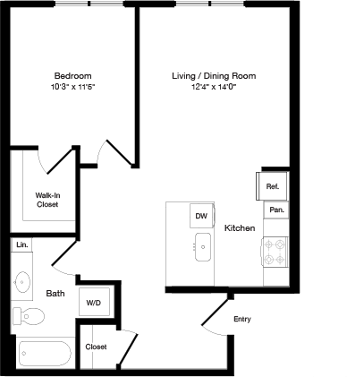 1 bed, 1 bath, 710 sqft, $2,374, Unit 627