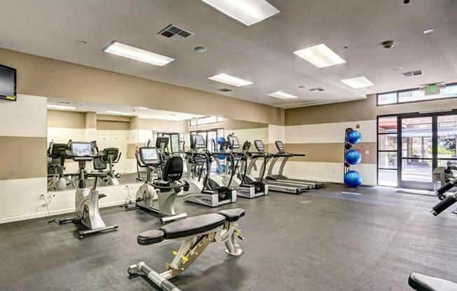 cardio machines in fitness center