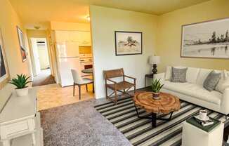 Living room at Okemos Village Apartments