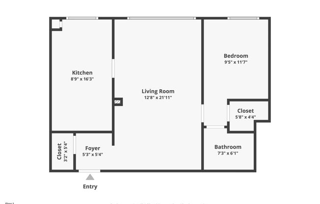 1 bed, 1 bath, $1,545, Unit 57