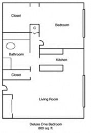 1 bed, 1 bath, 800 sqft, $925