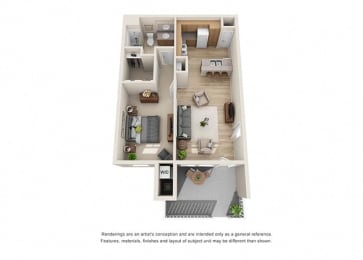 1 bed, 1 bath, 684 sqft, $2,520