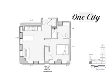 1 bed, 1 bath, 554 sqft, $2,105